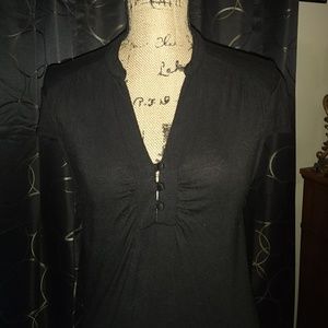 💰Black there button shirt